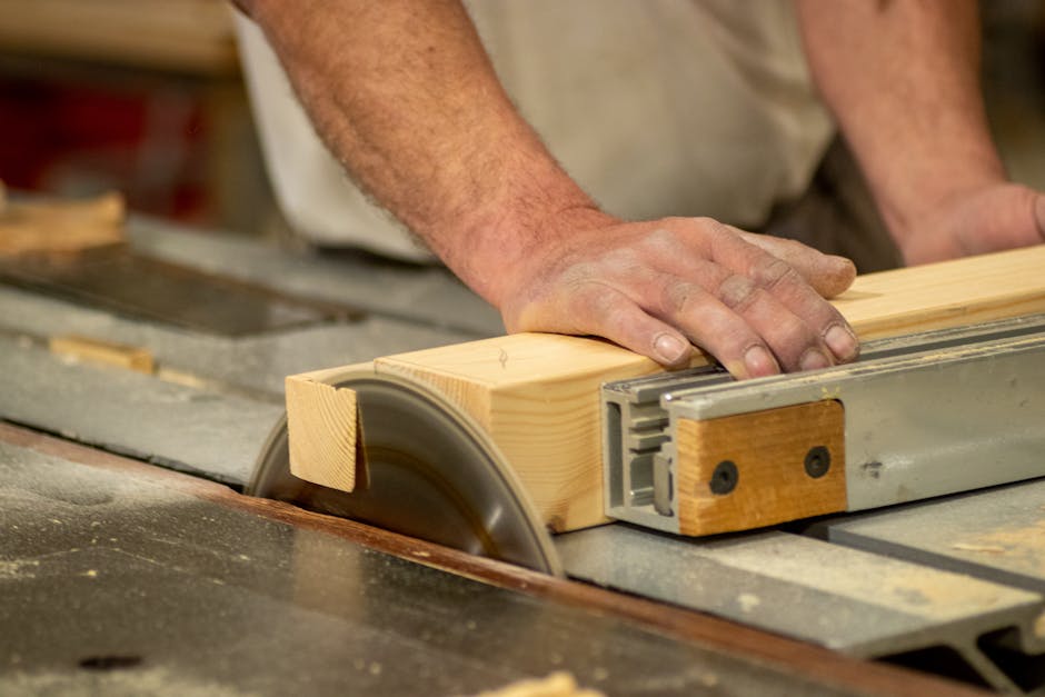 Carpenter building durable custom cabinets